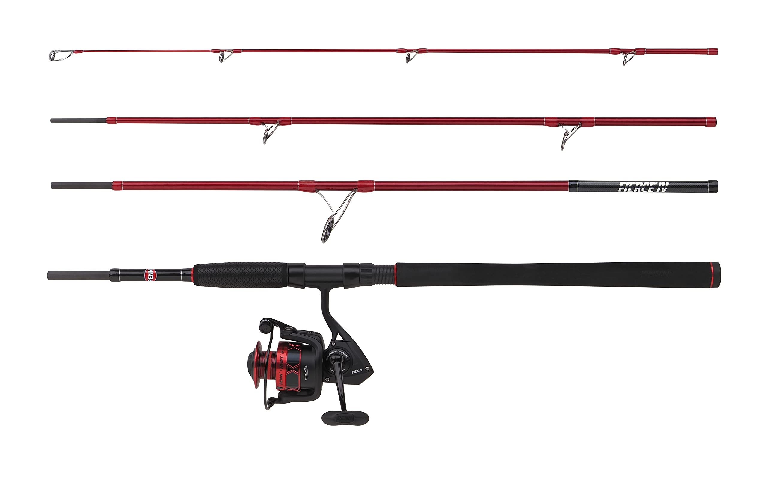 PENN Fierce Iv Travel Spin Combo; Fishing Rod and Reel Set for